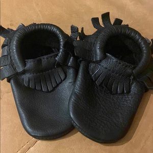 Freshly Picked black Moccasins size 4.